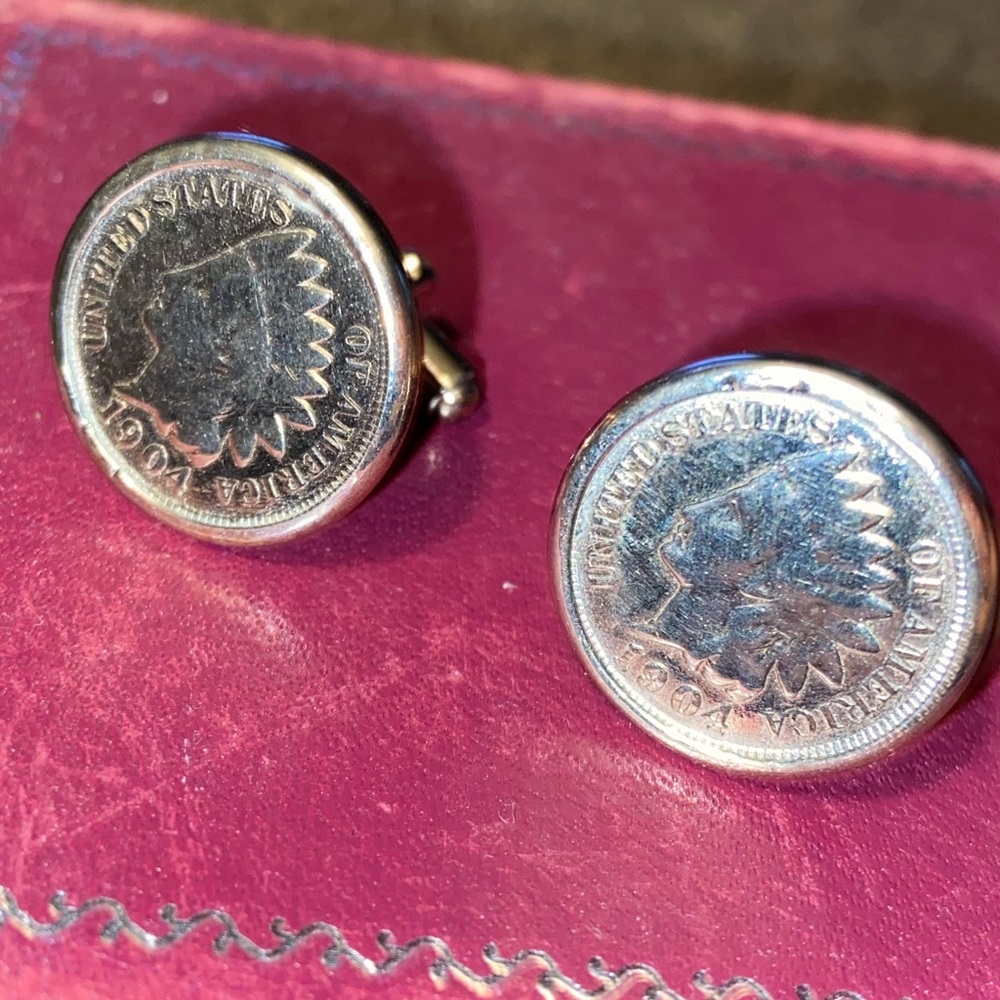 Indian head nickel cufflinks
